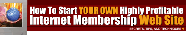 How to Start Your Own Highly Profitable Internet Membership Web Site by Michael Rasmussen
